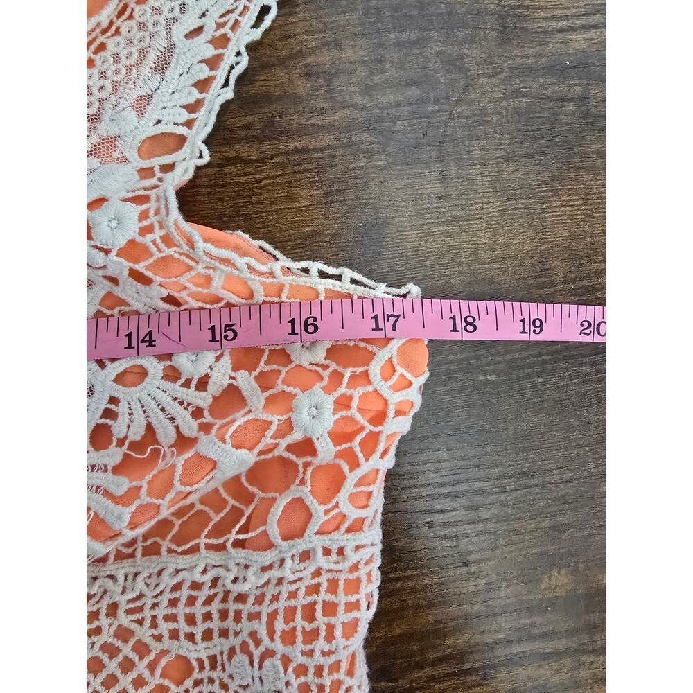 Staring at Stars Urban Outfitters Women's Boho Crochet Lace Tank Top Coral
- Picture 6 of 8